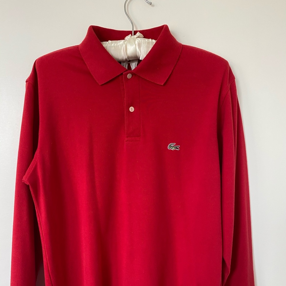 Lacoste long sleeve polo size 4